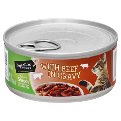 Signature Pet Care Cat Food Beef In Gravy - 5.5 Oz