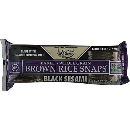 Edward & Sons Snaps Blck Sesame W Brwn Rice - 3.5 Oz - Image 2