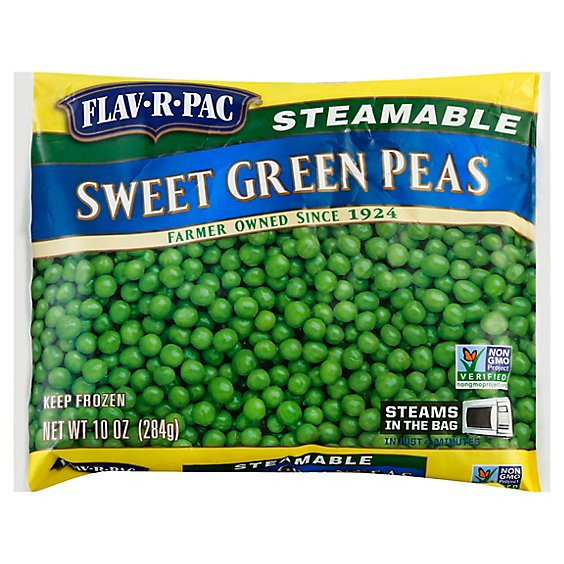 Flav R Pac Steamable Vegetables Peas Green Sweet - 10 Oz