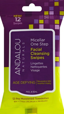 Andalou Naturals Swipes Fcl Micellar Age - 12 Piece - Image 2