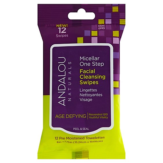 Andalou Naturals Swipes Fcl Micellar Age - 12 Piece