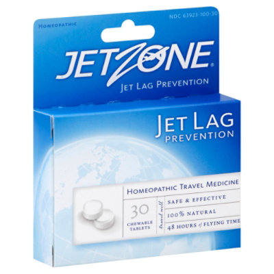 Jet Zone Jet Lag Prevention Chewable Homeopathic Tablets - 30 Count - Image 1