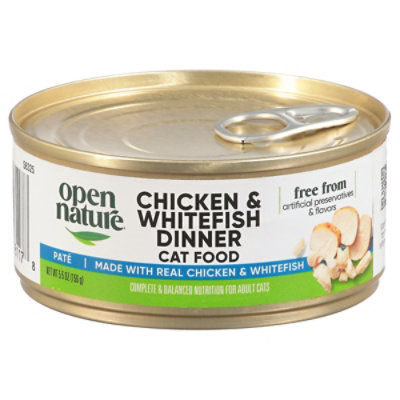 Open Nature Cat Food Adult Grain Free Chicken & Whitefish Dinner Can - 5.5 Oz - Image 2