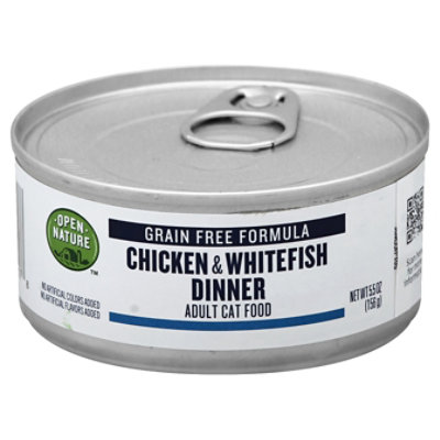 Open Nature Cat Food Adult Grain Free Chicken & Whitefish Can - 5.5 Oz - Albertsons