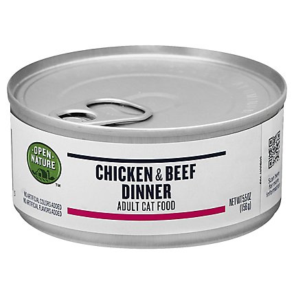 Open Nature Cat Food Adult Chicken & Beef Dinner Can - 5.5 Oz - Image 1