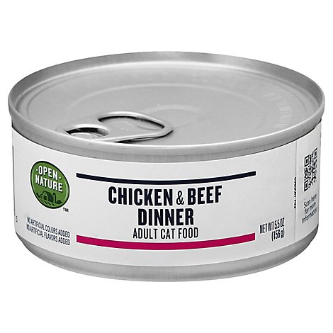 Open Nature Cat Food Adult Chicken & Beef Dinner Can - 5.5 Oz
