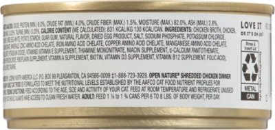 Open Nature Cat Food Adult Grain Free Shredded Chicken Dinner In Gravy Can - 5.5 Oz - Image 4