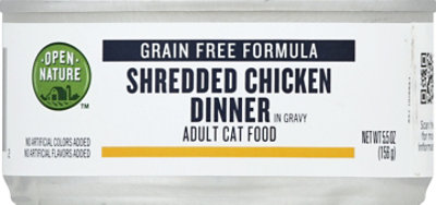 Open Nature Cat Food Adult Grain Free Shredded Chicken Dinner In Gravy Can - 5.5 Oz - Image 2