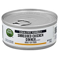 Open Nature Cat Food Adult Grain Free Shredded Chicken Dinner In Gravy Can - 5.5 Oz - Image 1
