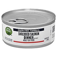 Open Nature Cat Food Adult Grain Free Shredded Salmon Dinner In Gravy Can - 5.5 Oz - Image 1
