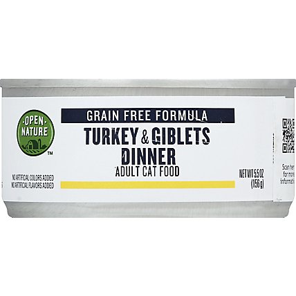 Open Nature Cat Food Adult Grain Free Dinner Turkey Giblets - 5.5 Oz - Image 2