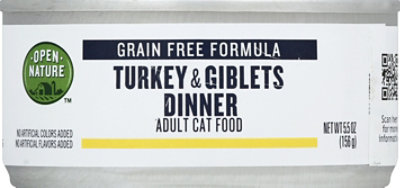 Open Nature Cat Food Adult Grain Free Dinner Turkey Giblets - 5.5 Oz - Image 2