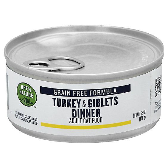 Open Nature Cat Food Adult Grain Free Dinner Turkey Giblets - 5.5 Oz