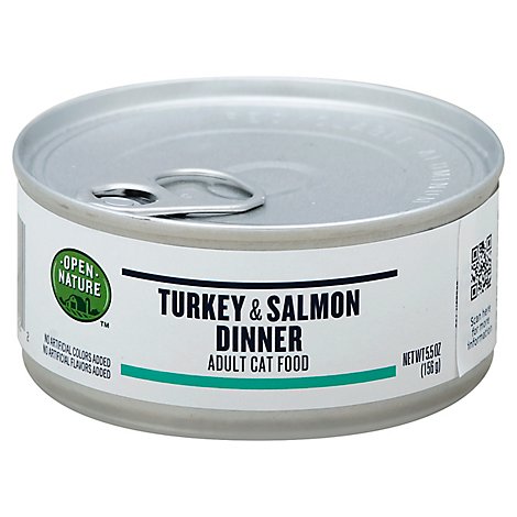 Open Nature Cat Food Adult Turkey & Salmon Dinner Can - 5.5 Oz