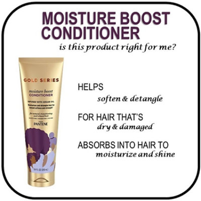 Pantene Gold Series Sulfate-Free Moisture Boost Infused Conditioner - 8.4 Fl. Oz. - Image 7