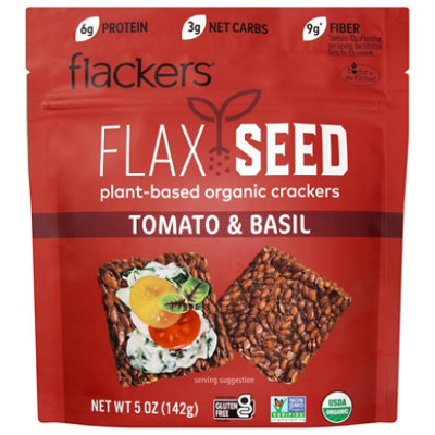 Doctor In The Kitchen Cracker Tmo Basil Flackers - 5 Oz - Image 1