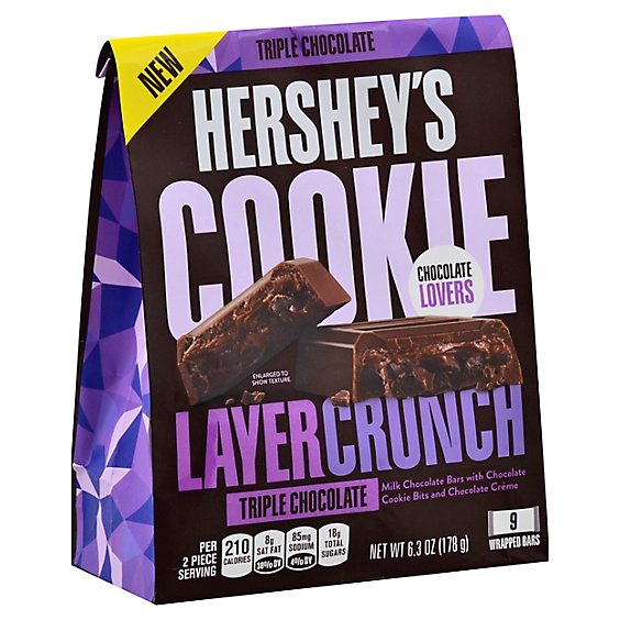 HERSHEYS Cookie Layer Crunch Triple Chocolate Bag - 6.3 Oz