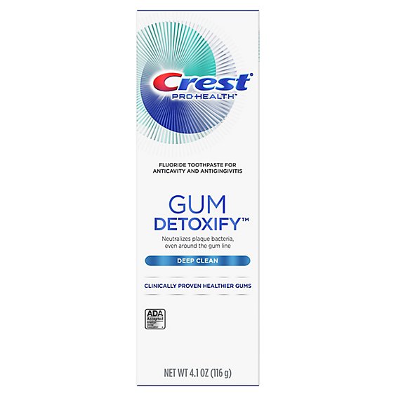 Crest Pro Health Gum Detoxify Deep Clean Anticavity Fluoride Toothpaste - 4.1 Oz