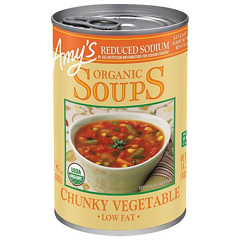 Amys Soups Organic Low Fat Reduced Sodium Chunky Vegetable - 14.3 Oz