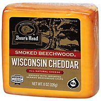 Boars Head Cheese Pre Cut Cheddar Smoked Beechwood Wisconsin - 8 Oz - Image 2