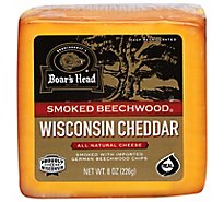 Boars Head Cheese Pre Cut Cheddar Smoked Beechwood Wisconsin - 8 Oz