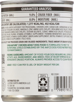 Open Nature Dog Food Adult Grain Free Chicken Can - 12.5 Oz - Image 4