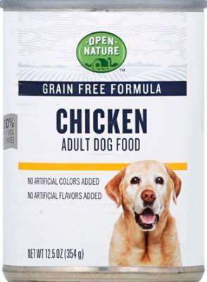 Open Nature Dog Food Adult Grain Free Chicken Can 12.5 Oz