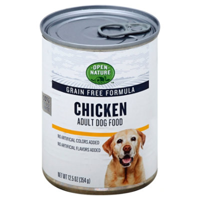 Open Nature Dog Food Adult Grain Free Chicken Can 12.5 Oz safeway