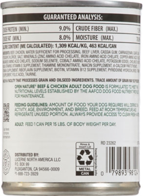 Open Nature Dog Food Adult Grain Free Beef & Chicken Can - 12.5 Oz - Image 4