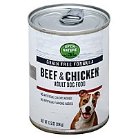 Open Nature Dog Food Adult Grain Free Beef & Chicken Can - 12.5 Oz - Image 1