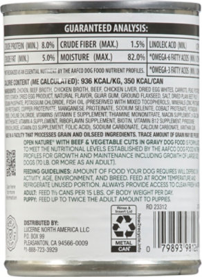 Open Nature Dog Food Grain Free Cut Gravy Beef & Vegetables - 13.2 Oz - Image 4