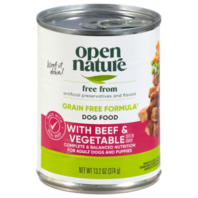 Open Nature Dog Food Grain Free Cut Gravy Beef & Vegetables - 13.2 Oz - Tom Thumb