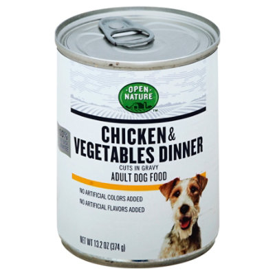 Open Nature Dog Food Adult Chicken & Vegetables Dinner Cuts In Gravy Can - 13.2 Oz - Image 1