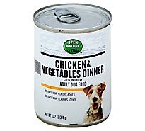 Open Nature Dog Food Adult Chicken & Vegetables Dinner Cuts In Gravy Can - 13.2 Oz