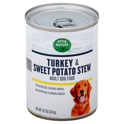 Open Nature Dog Food Adult Turkey Sweet Potato Stew Can 13.2 Oz