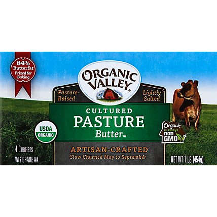 Organic Valley Butter Pasture Sltd Cultu - 1 Lb - Image 2