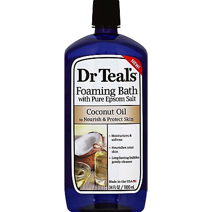 Dr Teals Coconut Oil Foam Bath - 34 Fl. Oz. - Image 2