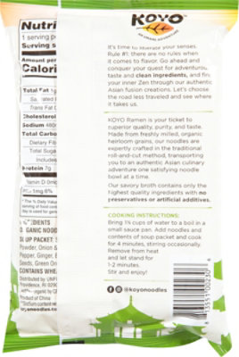 Koyo Ramen Garlic Pepper Reduced Sodium Made With Organic Noodles - 2.1 Oz - Image 5