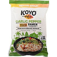 Koyo Ramen Garlic Pepper Reduced Sodium Made With Organic Noodles - 2.1 Oz - Image 2