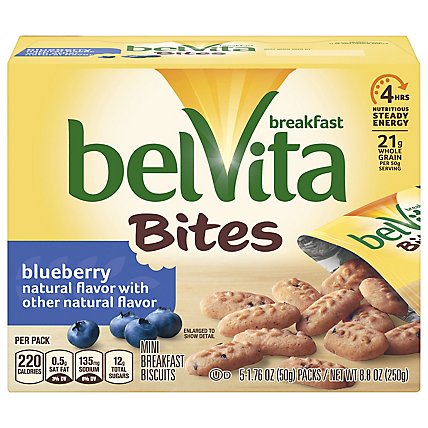 belVita Breakfast Biscuits Bites Blueberry 5 Count - 8.80 Oz - Image 3