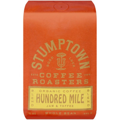 Stumptown Hundred Mile Medium Roast Whole Bean Organic Coffee Bag - 12 Oz - Image 1