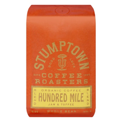 Stumptown Hundred Mile Medium Roast Whole Bean Organic Coffee Bag - 12 Oz - Image 1