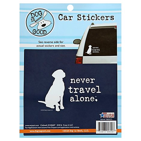 Never Travel Alone Car Sticker - Each