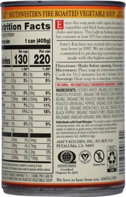 Amy's Light in Sodium Fire Roasted Southwestern Vegetable Soup - 14.3 Oz - Image 5