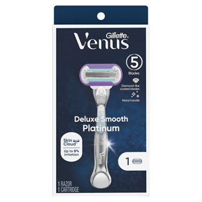 Gillette Venus Deluxe Smooth Platinum Womens Razor Handle + 1 Blade Refill - Each - Image 8