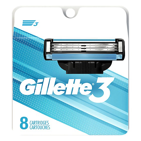 Gillette3 Mens Razor Blade Refills by Gillette - 8 Count