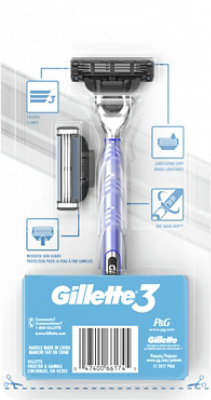 Gillette3 Mens Razor Handle + 2 Cartridges - Each - Image 4