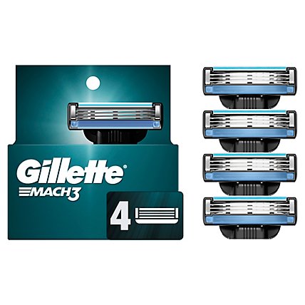 Gillette Mach3 Mens Razor Blade Refills - 4 Count - Image 2