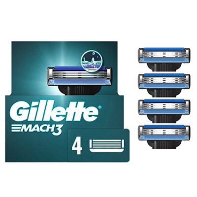 Gillette Mach3 Mens Razor Blade Refills - 4 Count - Image 1