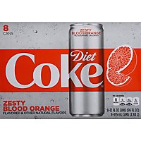 Diet Coke Soda Pop Zesty Blood Orange Flavored 8 Count - 12 Fl. Oz. - Image 3